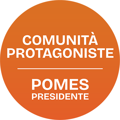 Logo "Comunità Protagoniste – Pomes Presidente"